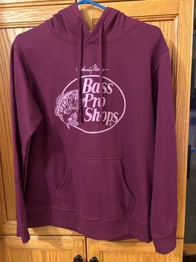 Bass Pro Shops Burgundy Pullover Hoodie with Logo